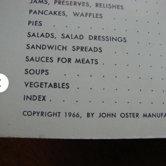 Vintage Osterizer Spin Cookery Blender Cook Book For 8 Speed Push Button 1966 - Picture 3 of 8